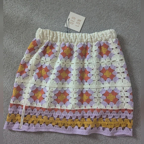 Cotton Blend Crochet Skirt - Picture 2 of 4